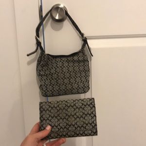 Coach purse and matching wallet
